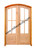 Prestige Entries - 4 Lite 1 Panel Arched Pair<br>Beveled Insulated Glass<br>1 3/4" x 5'0" W x 8'0" H<br>Alder<br>Ready to Assemble with 4 9/16" Jamb Kit