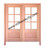 Prestige Entries - 6 Lite 1 Panel Double Square<br>Beveled or Flemish Insulated Glass<br>1 3/4" x 6'0" W x 8'0" H<br>Mahogany<br>Ready to Assemble with 4 9/16" Jamb Kit