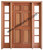 Prestige Entries - 6 Panel Raised Moulding Double Sidelite Unit<br>Beveled or Flemish Insulated Glass<br>1 3/4" x 5'4" W x 6'8" H<br>Single/Double Sidelites Mahogany<br>Ready to Assemble with 6 9/16" Jamb Kit