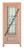 Prestige Entries - Full Lite with Decorative Glass 1 Lite 1 Panel Double Square<br>Decorative Insulated Glass<br>1 3/4" x 6'0" W x 8'0" H<br>Mahogany<br>Ready to Assemble with 4 9/16" Jamb Kit