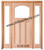 Prestige Entries - Craftsman Top Rail Arch 1 Lite 3 Panel Double Sidelite Unit<br>Beveled or Flemish Insulated Glass<br>1 3/4" x 5'4" W x 6'8" H<br>Single/Double Sidelites Mahogany<br>Ready to Assemble with 6 9/16" Jamb Kit