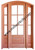 Prestige Entries - 6 Lite 1 Panel Arch Sidelite Unit<br>Beveled Insulated Glass<br>1 3/4" x 5'0" W x 8'0" H<br>Single/Double Sidelites Mahogany<br>Ready to Assemble with 4 9/16" Jamb Kit