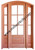 Prestige Entries - 6 Lite 1 Panel Arch Sidelite Unit<br>Beveled Insulated Glass<br>1 3/4" x 5'0" W x 8'0" H<br>Single/Double Sidelites Mahogany<br>Ready to Assemble with 6 9/16" Jamb Kit