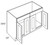CNC Cabinetry Luxor White Kitchen Cabinet - SB48