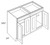 CNC Cabinetry Luxor White Kitchen Cabinet - B36-HA