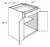 JSI Cabinetry Trenton Slab Sage Kitchen Cabinet - B24B-KTS-SA