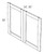 JSI Cabinetry Trenton Slab Light Gray Kitchen Cabinet - BDP3030B-KTS-LG