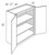 JSI Cabinetry Trenton Recessed Light Gray Kitchen Cabinet - W3030B-KTM-LG