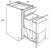JSI Cabinetry Yarmouth Slab Steel Gray Kitchen Cabinet - B18TR-DMK-KYS-SG
