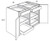 JSI Cabinetry Yarmouth Slab Dark Gray Kitchen Cabinet - B36RT-KYS-DG