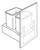 JSI Cabinetry Amesbury Mist Slab Kitchen Cabinet SFTTRASHPO18-AM
