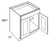 CNC Cabinetry Luxor Smoky Grey Kitchen Cabinet - B24-HA