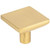 Elements Collection - 1-5/8" Overall Length Brushed Gold Walker 1 Square Knob - 827L-BG