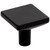 Elements Collection - 1-1/4" Overall Length Matte Black Walker 1 Square Knob - 827MB