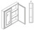 CNC Cabinetry Luxor Smoky Grey Bath Cabinet - MC3630