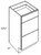 CNC Cabinetry Luxor Smoky Grey Bath Cabinet - VDB12HA