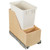 Hardware Resources - Single 35 Quart Wood Bottom-Mount Soft-close Vanity Trashcan Rollout for Door Mounting, Includes One Grey Can - CDM-WBMS35VWH