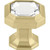 Top Knobs - CHAREAU (R) Collection - Crystal Emerald 1 1/8" Length Geometric Knob - Honey Bronze - TK390HB