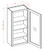 U.S. Cabinet Depot - Shaker Black - Open Frame Wall Cabinets-Single Door - SB-W1530GD