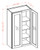 U.S. Cabinet Depot - Shaker Black - Open Frame Wall Cabinets-Double Door - SB-W2430GD