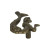 Atlas Homewares - 190L-BB Mermaid 2 1/2" Length Novelty Knob Burnished Bronze