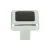 Atlas Homewares - 3149-BL Paradigm 1 1/4" Length Square Knob CH & Black Leather