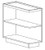 Life Art Cabinetry - Base Open End Shelf Cabinet - BOES12R - Oxford