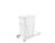 Rev-A-Shelf - RV-12PB - Single 35 qt. 10-5/8 in. Wide Pullout White and White Waste Container w/ 3/4 Extension Slides