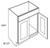 CNC Cabinetry Luxor Misty Grey Bath Cabinet - V2418