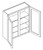 KCD Essential White Double Door Wall Cabinet - EW-W4242
