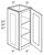 CNC Cabinetry Elegant White Kitchen Cabinet - WECD1236