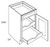 CNC Cabinetry Elegant White Kitchen Cabinet - B12-POS2