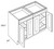 CNC Cabinetry Elegant White Kitchen Cabinet - B48-POS4