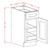 U.S. Cabinet Depot - Oxford White - Single Door Double Rollout Shelf Base Cabinet - OW-B212RS