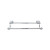Top Knobs - Edwardian Bath Collection - Edwardian Bath 30" Double Towel Bar Beaded Backplate - Polished Chrome - ED11PCA