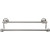 Top Knobs - Edwardian Bath Collection - Edwardian Bath 18" Double Towel Bar Ribbon Backplate - Brushed Satin Nickel - ED7BSNE