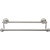 Top Knobs - Edwardian Bath Collection - Edwardian Bath 18" Double Towel Bar Rope Backplate - Brushed Satin Nickel - ED7BSNF