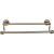 Top Knobs - Edwardian Bath Collection - Edwardian Bath 18" Double Towel Bar Beaded Backplate - German Bronze - ED7GBZA