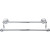 Top Knobs - Edwardian Bath Collection - Edwardian Bath 18" Double Towel Bar Beaded Backplate - Polished Chrome - ED7PCA