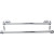 Top Knobs - Edwardian Bath Collection - Edwardian Bath 18" Double Towel Bar Oval Backplate - Polished Chrome - ED7PCC