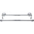Top Knobs - Edwardian Bath Collection - Edwardian Bath 18" Double Towel Bar Plain Backplate - Polished Chrome - ED7PCD