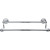 Top Knobs - Edwardian Bath Collection - Edwardian Bath 18" Double Towel Bar Rope Backplate - Polished Chrome - ED7PCF