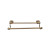 Top Knobs - Edwardian Bath Collection - Edwardian Bath 24" Double Towel Bar Beaded Backplate - German Bronze - ED9GBZA