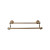 Top Knobs - Edwardian Bath Collection - Edwardian Bath 24" Double Towel Bar Hex Backplate - German Bronze - ED9GBZB