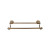 Top Knobs - Edwardian Bath Collection - Edwardian Bath 24" Double Towel Bar Plain Backplate - German Bronze - ED9GBZD