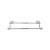 Top Knobs - Edwardian Bath Collection - Edwardian Bath 24" Double Towel Bar Beaded Backplate - Polished Chrome - ED9PCA