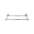 Top Knobs - Edwardian Bath Collection - Edwardian Bath 24" Double Towel Bar Hex Backplate - Polished Chrome - ED9PCB