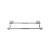 Top Knobs - Edwardian Bath Collection - Edwardian Bath 24" Double Towel Bar Plain Backplate - Polished Chrome - ED9PCD