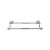 Top Knobs - Edwardian Bath Collection - Edwardian Bath 24" Double Towel Bar Rope Backplate - Polished Chrome - ED9PCF