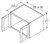 Aristokraft Cabinetry Select Series Benton Birch Refrigerator Wall Cabinets with Doors Prepped for Glass RWPG3621B